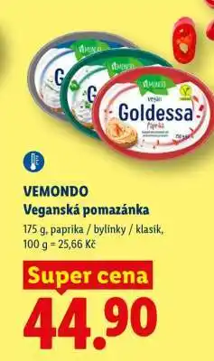 Lidl VEMONDO Veganská pomazánka nabídka