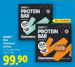 Lidl SPORTY FEEL Proteinové tyčinky nabídka
