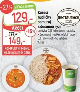 Globus Kuřecí nudličky samuraj s dušenou rýží nabídka