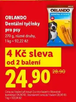 Lidl ORLANDO DENTÁLNÍ TYČINKY PRO PSY nabídka