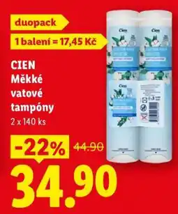 Lidl Cien MĚKKÉ VATOVÉ TAMPÓNY nabídka