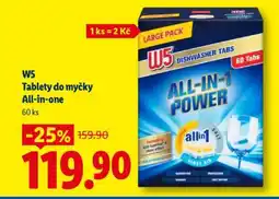 Lidl W5 Tablety do myčky All-in-one nabídka