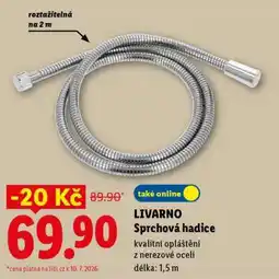 Lidl LIVARNO Sprchová hadice nabídka
