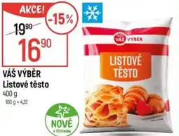 Globus VÁŠ VÝBĚR Listové těsto nabídka
