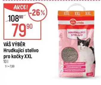 Globus VÁŠ VÝBĚR Hrudkující stelivo pro kočky XXL nabídka
