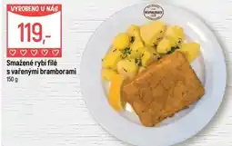 Globus Smažené rybí filé svařenými bramborami nabídka