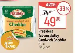 Globus Président Tavené plátky Sandwich Cheddar nabídka