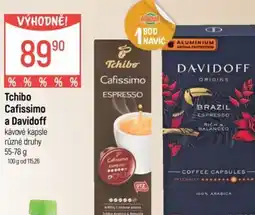 Globus Tchibo Cafissimo a Davidoff nabídka