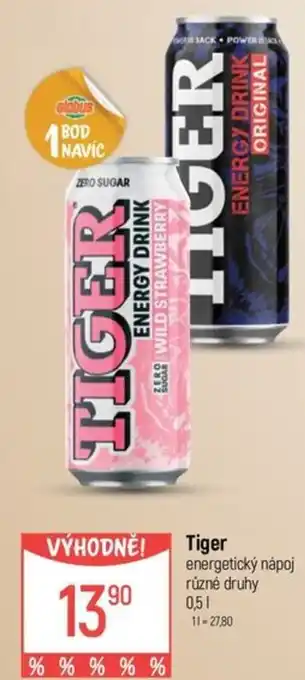 Globus Tiger energetický nápoj nabídka