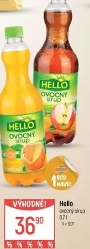 Globus Hello ovocný sirup nabídka
