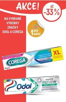 Globus Na vybrané výrobky značky odol a corega nabídka