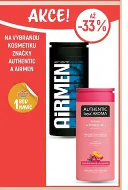 Globus Na vybranou kosmetiku značky authentic a airmen nabídka