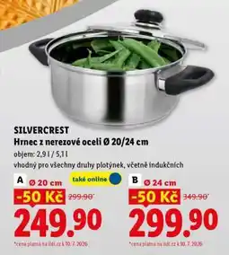 Lidl SILVERCREST Hrnec z nerezové oceli Ø 20 cm nabídka