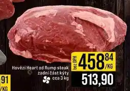 Jip Hovězí Heart od Rump steak zadní část kýty cca nabídka
