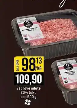 Jip Vepřové mleté 20% tuku cca nabídka