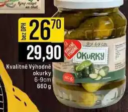 Jip Kvalitně Výhodně okurky 6-9cm nabídka