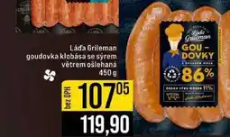 Jip Grileman goudovka klobása se sýrem větrem ošlehanȧ nabídka