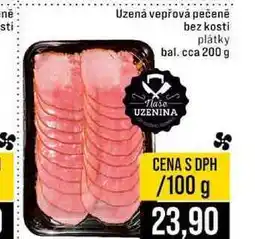 Jip Uzená vepřová pečeně bez kosti plátky bal. cca 200 g 100g nabídka