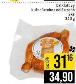 Jip DZ Klatovy kuřecí stehna celá uzená 2ks nabídka