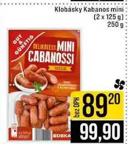 Jip Klobásky Kabanos mini (2 x 125 g) 250g nabídka