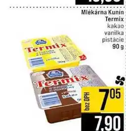 Jip Mlékárna Kunin Termix kakao vanilka pistácie nabídka
