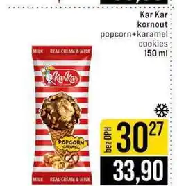 Jip Kar Kar kornout popcorn+karamel cookies 150 ml nabídka