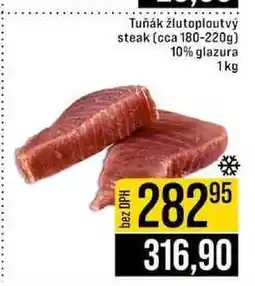 Jip Tuňák žlutoploutvý steak (cca 180-220g) 10% glazura 1kg nabídka