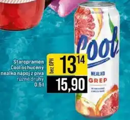 Jip Staropramen Cool ochucený nealko nápoj z piva nabídka