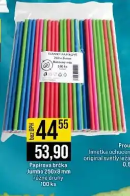 Jip Papírová brčka Jumbo 250x8 mm nabídka