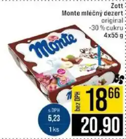 Jip Zott Monte mléčný dezert nabídka
