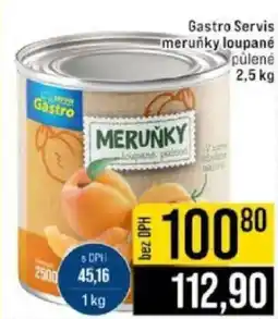 Jip Gastro Servis meruňky loupané půlené nabídka