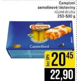 Jip Campioni semolinové těstoviny nabídka