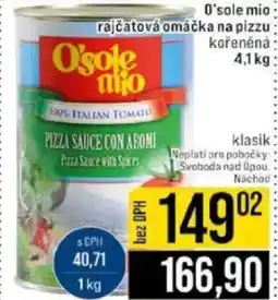 Jip O'sole mio rajčatová omáčka na pizzu nabídka