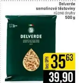 Jip Delverde semolinové těstoviny nabídka