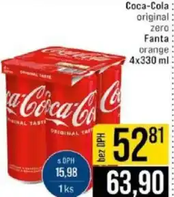 Jip Coca-Cola original zero Fanta orange nabídka