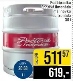 Jip Poděbradka Poctivá limonáda nabídka