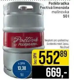 Jip Poděbradka Poctivá limonáda nabídka
