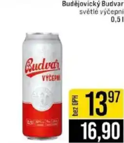 Jip Budějovický Budvar světlé výčepní nabídka