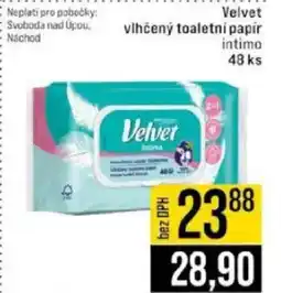 Jip Velvet vlhčený toaletní papír nabídka