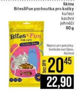 Jip Akinu Bites&Fun pochoutka pro kočky nabídka