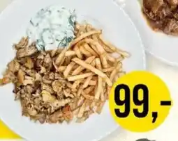 Jip Vepřový gyros, tzatziki, hranolky nabídka