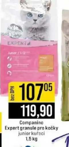 Jip Companino Expert granule pro kočky junior kuřecí nabídka