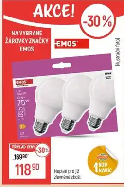 Globus Na vybrané žárovky značky Emos nabídka