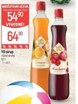 Globus YO sirup nabídka