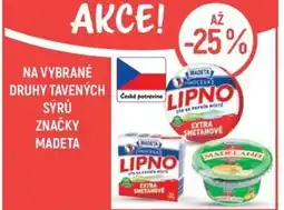 Globus Na vybrané druhy tavených sýrů značky Madeta nabídka