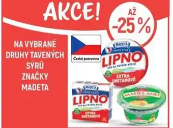 Globus Na vybrané druhy tavených sýrů značky Madeta nabídka
