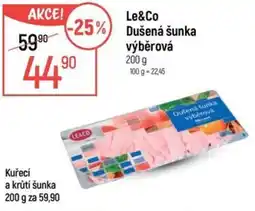Globus Le&Co Dušená šunka výběrová nabídka