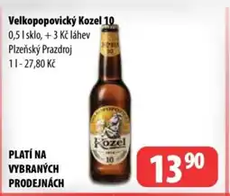Partner Maloobchodní síť Velkopopovický Kozel 10 nabídka