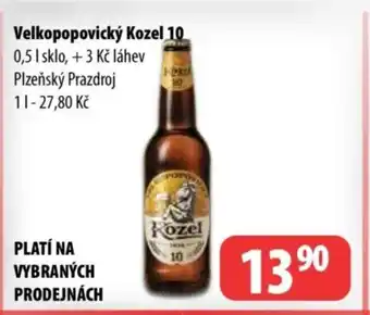 Partner Maloobchodní síť Velkopopovický Kozel 10 nabídka