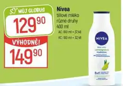Globus Nivea tělové mléko nabídka